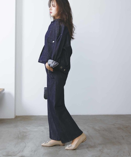 PICCIN(ピッチン)の「ラメデニムジャケット(デニムジャケット・レディース・ブルー・M)」の8枚目の写真