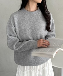 クルーネックニットプルオーバー