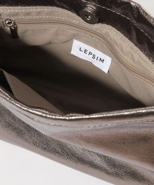 LEPSIM（レプシィム）の「ドロストスクエアバッグ　578196（ショルダーバッグ・レディース・ベージュ/ガンメタ/ブラック・ONE SIZE）」の12枚目の写真