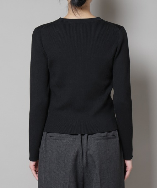 セール】CICA&UVカット加工Vネックリブカーディガン（ニット/セーター