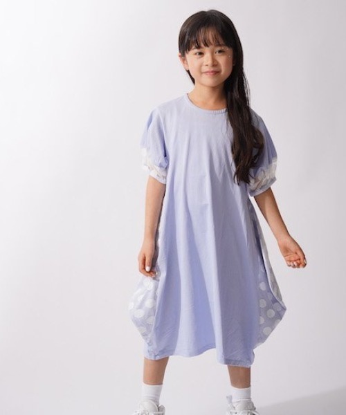 garcon la raison(ギャルソン・ラ・レゾン)の「バルーンワンピース(キッズ)(ワンピース・キッズ・ブラック/サックスブルー・130cm/140cm)」の1枚目の写真