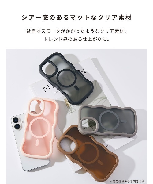 Hamee(ハミィ)の「iPhone 17/17Pro/16/15/14/13/Galaxy S26/S25/S24/Z Fold7/Z Flip7 専用 PHONEAR MagSafe対応 なみなみマット スマホケース(スマホケース/カバー・レディース・ブラック/ブラウン/グレー/ピンク・iPhone 13/14/15/iPhone 16/24/25/FL/F70/iPhone 17 Pro/iPhone 17/26.0)」の11枚目の写真