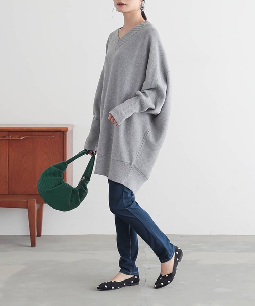 n'OrLABEL(ノアールレーベル)の「【UVカット・イージーケア・ストレッチ】ジャージーデニムレギパン(デニムパンツ・レディース・ネイビー/ブルー・S/3L/LL/M/L)」の15枚目の写真