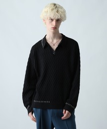 HARE | 【接触冷感】ステッチルーズニットポロ(HARE)(ポロシャツ)