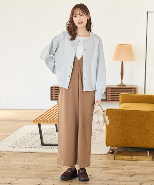 Honeys（ハニーズ）の「ラメクルーカーディガン（カーディガン/ボレロ・レディース・ライトグリーン/ピンク/ブルー/グレー/モカ・M/LL/L/3L）」の13枚目の写真