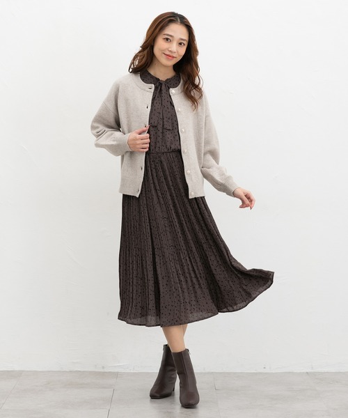 Honeys（ハニーズ）の「ラメクルーカーディガン（カーディガン/ボレロ・レディース・ライトグリーン/ピンク/ブルー/グレー/モカ・M/LL/L/3L）」の16枚目の写真