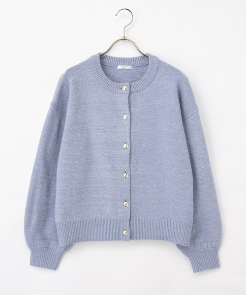 Honeys（ハニーズ）の「ラメクルーカーディガン（カーディガン/ボレロ・レディース・ライトグリーン/ピンク/ブルー/グレー/モカ・M/LL/L/3L）」の18枚目の写真