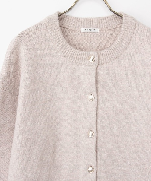 Honeys（ハニーズ）の「ラメクルーカーディガン（カーディガン/ボレロ・レディース・ライトグリーン/ピンク/ブルー/グレー/モカ・M/LL/L/3L）」の21枚目の写真