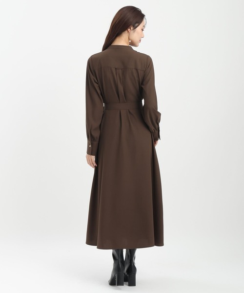 Andemiu（アンデミュウ）の「【WEB限定】キンボタンサファリワンピース601751（ワンピース・レディース・ネイビー/ブラウン/ブルーグレー/ライトグリーン・FREE）」の9枚目の写真