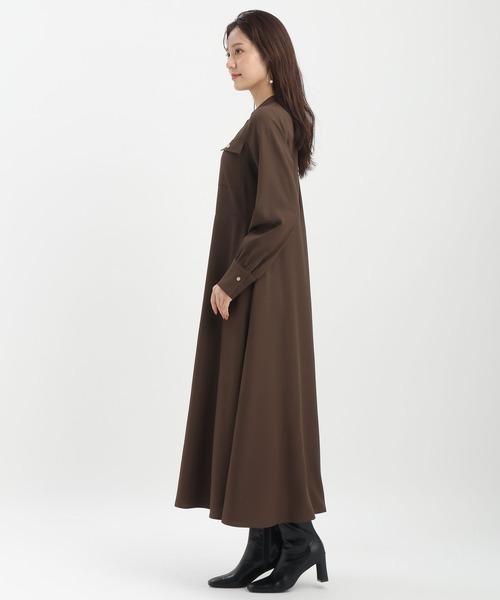 Andemiu（アンデミュウ）の「【WEB限定】キンボタンサファリワンピース601751（ワンピース・レディース・ネイビー/ブラウン/ブルーグレー/ライトグリーン・FREE）」の11枚目の写真