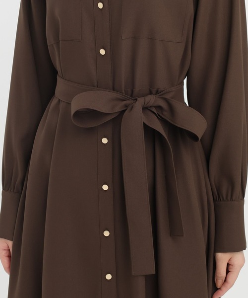 Andemiu（アンデミュウ）の「【WEB限定】キンボタンサファリワンピース601751（ワンピース・レディース・ネイビー/ブラウン/ブルーグレー/ライトグリーン・FREE）」の16枚目の写真