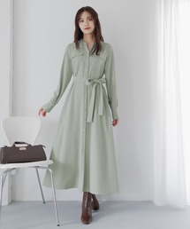 Andemiu（アンデミュウ）の「【WEB限定】キンボタンサファリワンピース601751（ワンピース）」