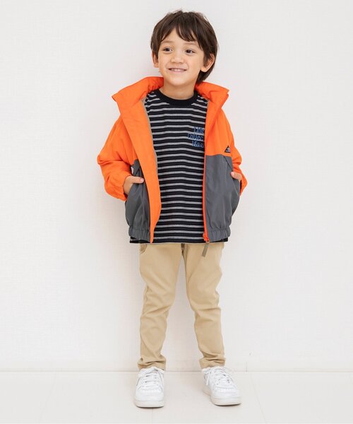 BREEZE(ブリーズ)の「【ジュニア対応】2Pレイヤード風ボーダーロンT(Tシャツ/カットソー・キッズ・ブラック/ブルー・110/120/130/90/100/140/150)」の5枚目の写真