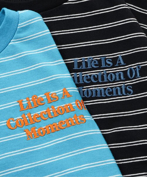 BREEZE(ブリーズ)の「【ジュニア対応】2Pレイヤード風ボーダーロンT(Tシャツ/カットソー・キッズ・ブラック/ブルー・110/120/130/90/100/140/150)」の9枚目の写真