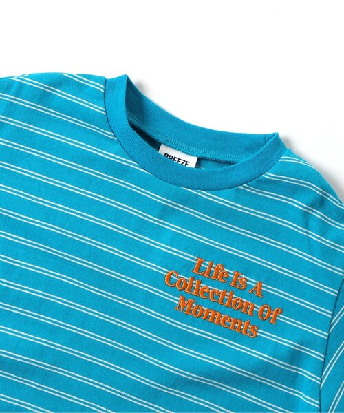 BREEZE(ブリーズ)の「【ジュニア対応】2Pレイヤード風ボーダーロンT(Tシャツ/カットソー・キッズ・ブラック/ブルー・110/120/130/90/100/140/150)」の14枚目の写真