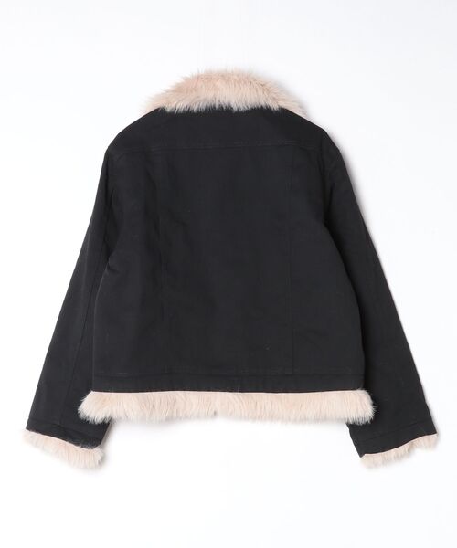 gossip!ロサンゼルス(ゴシップロサンゼルス)の「エコファーカラー ブラックデニムジャケット(デニムジャケット・レディース・ブラック・L/M)」の17枚目の写真