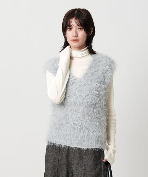 BEAUTY&YOUTH UNITED ARROWS（ビューティーアンドユースユナイテッドアローズ）の「セルロースブレンドテレコ タートルネックカットソー（Tシャツ/カットソー・レディース・オフホワイト/ブラック/オレンジ/ベージュ・FREE）」の2枚目の写真