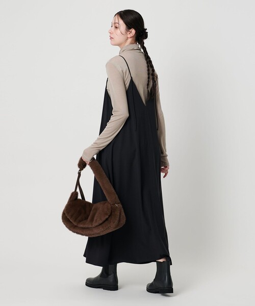 BEAUTY&YOUTH UNITED ARROWS（ビューティーアンドユースユナイテッドアローズ）の「セルロースブレンドテレコ タートルネックカットソー（Tシャツ/カットソー・レディース・オフホワイト/ブラック/オレンジ/ベージュ・FREE）」の5枚目の写真