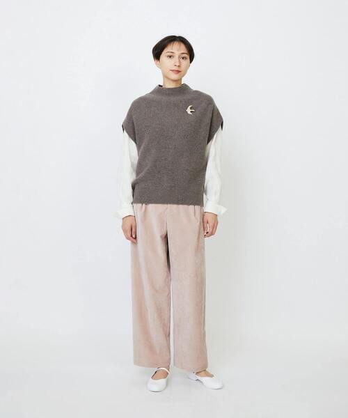 LOISIR（ロワズィール）の「シャンブレーベルベットクロップドパンツ（その他パンツ・レディース・ピンク/ブラウン・38/40）」の3枚目の写真