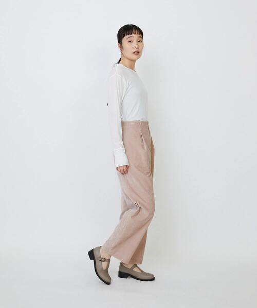 LOISIR（ロワズィール）の「シャンブレーベルベットクロップドパンツ（その他パンツ・レディース・ピンク/ブラウン・38/40）」の7枚目の写真