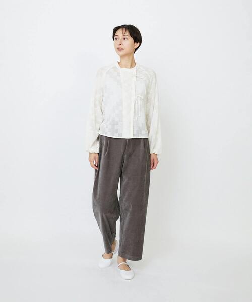 LOISIR（ロワズィール）の「シャンブレーベルベットクロップドパンツ（その他パンツ・レディース・ピンク/ブラウン・38/40）」の12枚目の写真