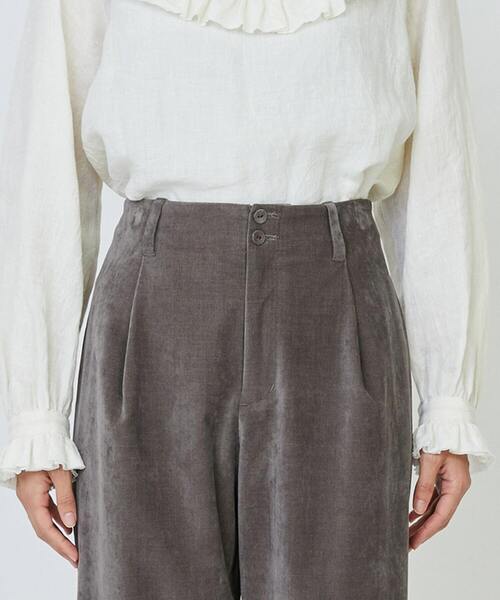 LOISIR（ロワズィール）の「シャンブレーベルベットクロップドパンツ（その他パンツ・レディース・ピンク/ブラウン・38/40）」の21枚目の写真