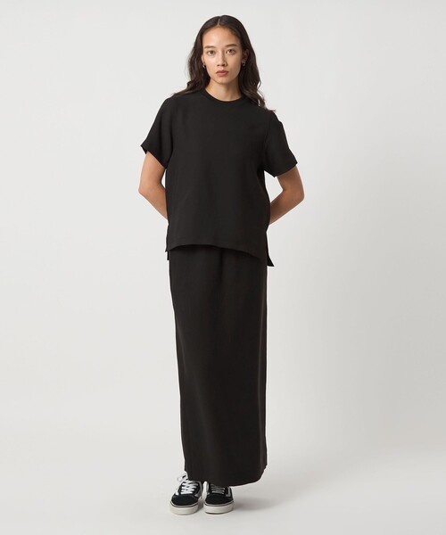 ユナイテッドアローズ UNITED ARROWS 黒 シャーリングスカート D.O UNITED ARROWS BY DAISUKE OBANA for WOMEN＞ Ⅰ SKIRT/スカート