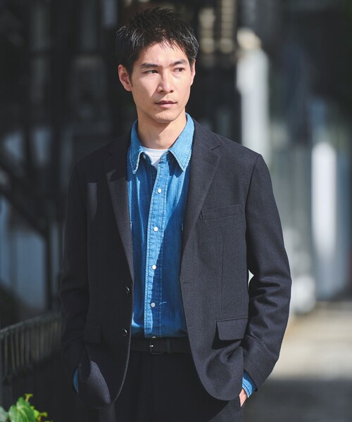 GREEN LABEL　ナロージャケット＆パンツ F-LET ナロー ジャケット -ストレッチ-（テーラードジャケット