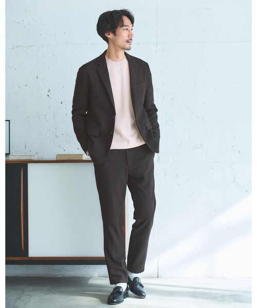 green label relaxing(グリーンレーベルリラクシング)の「ウォッシャブル ホームスパン ナロー ジャケット -ストレッチ-(テーラードジャケット・メンズ・ダークブラウン/ダークグレー/ネイビー/その他1/その他2・XS/S/M/L/XL/XXL)」の7枚目の写真