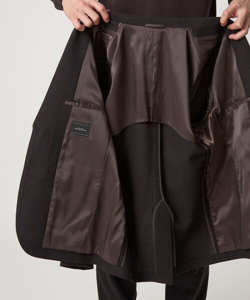 ウォッシャブル ホームスパン ナロー ジャケット -ストレッチ