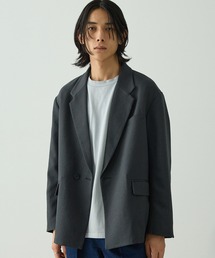 EMMA CLOTHES（エマクローズ）の「【セットアップ対応】ウールライクファブリックリラックスシングルボタンジャケット（テーラードジャケット）」