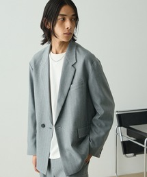 EMMA CLOTHES（エマクローズ）の「【セットアップ対応】ウールライクファブリックリラックスシングルボタンジャケット（テーラードジャケット）」