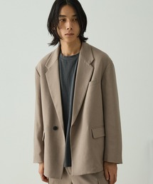 EMMA CLOTHES（エマクローズ）の「【セットアップ対応】ウールライクファブリックリラックスシングルボタンジャケット（テーラードジャケット）」