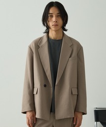 EMMA CLOTHES（エマクローズ）の「【セットアップ対応】ウールライクファブリックリラックスシングルボタンジャケット（テーラードジャケット）」