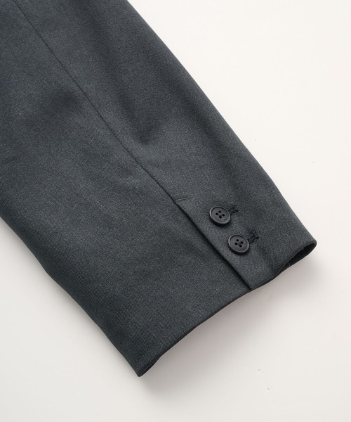 EMMA CLOTHES(エマクローズ)の「【セットアップ対応】ウールライクファブリックリラックスシングルボタンジャケット(テーラードジャケット・メンズ・グレー/ブラック/グレイッシュベージュ/ブラック系・S/L/M)」の7枚目の写真