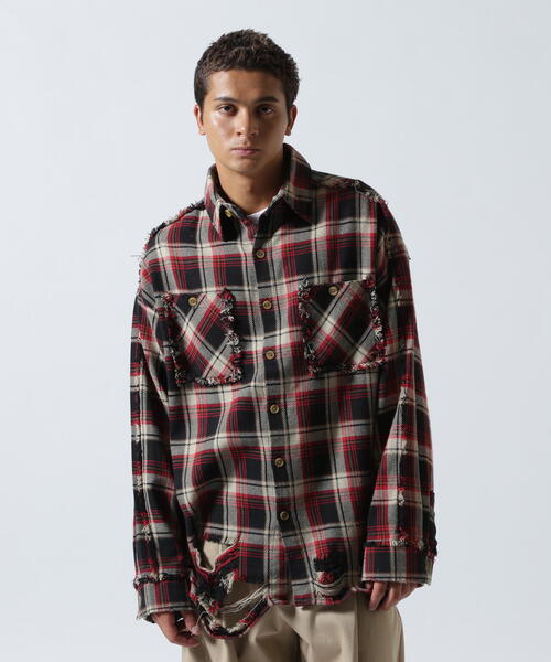 FR(13)NDS（フレンズ）の「FR(13)NDS/フレンズ/Pigment Check Shirt（シャツ/ブラウス・メンズ・レッド/ブラック/ベージュ・L/M）」の22枚目の写真