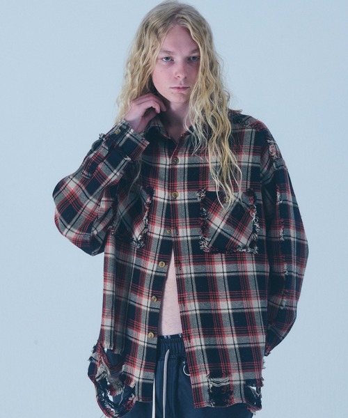 FR(13)NDS（フレンズ）の「FR(13)NDS/フレンズ/Pigment Check Shirt（シャツ/ブラウス・メンズ・レッド/ブラック/ベージュ・L/M）」の3枚目の写真