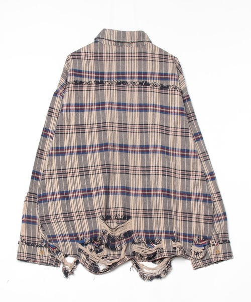 FR(13)NDS（フレンズ）の「FR(13)NDS/フレンズ/Pigment Check Shirt（シャツ/ブラウス・メンズ・レッド/ブラック/ベージュ・L/M）」の4枚目の写真