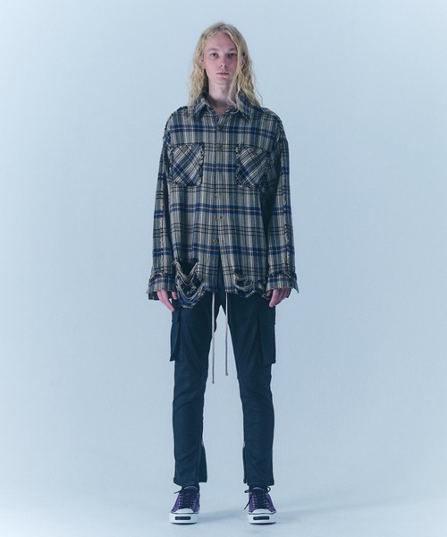 FR(13)NDS（フレンズ）の「FR(13)NDS/フレンズ/Pigment Check Shirt（シャツ/ブラウス・メンズ・レッド/ブラック/ベージュ・L/M）」の7枚目の写真