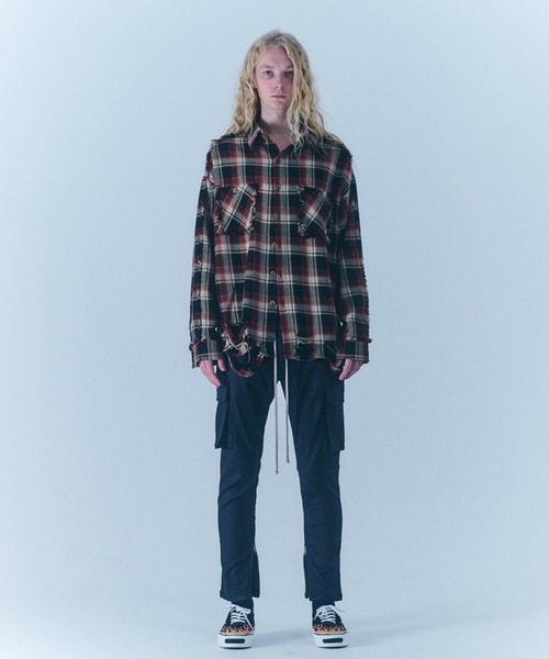FR(13)NDS（フレンズ）の「FR(13)NDS/フレンズ/Pigment Check Shirt（シャツ/ブラウス・メンズ・レッド/ブラック/ベージュ・L/M）」の13枚目の写真