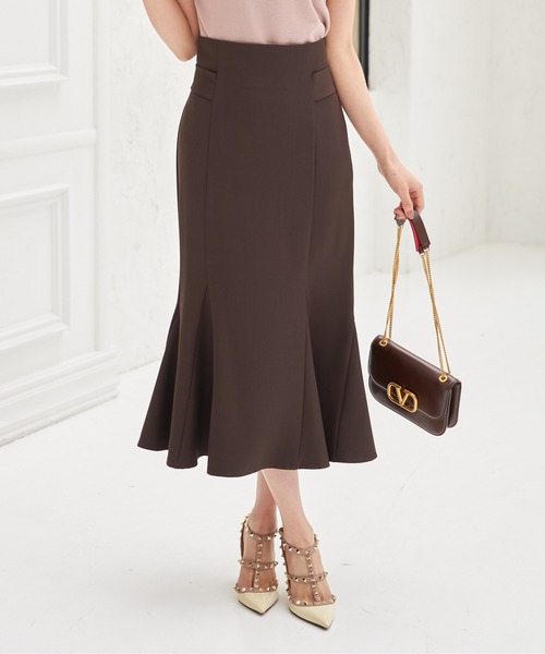 tocco closet(トッコ クローゼット)の「【S・Mサイズ展開】後ろリボン付きマーメイドスカート(スカート・レディース・ブラック/ブラウン/ベージュ・M/S)」の2枚目の写真