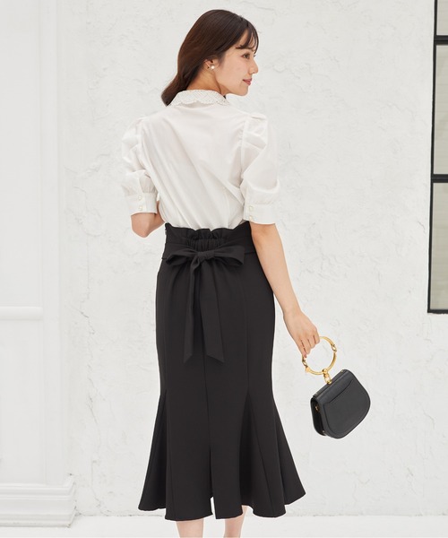 tocco closet(トッコ クローゼット)の「【S・Mサイズ展開】後ろリボン付きマーメイドスカート(スカート・レディース・ブラック/ブラウン/ベージュ・M/S)」の21枚目の写真