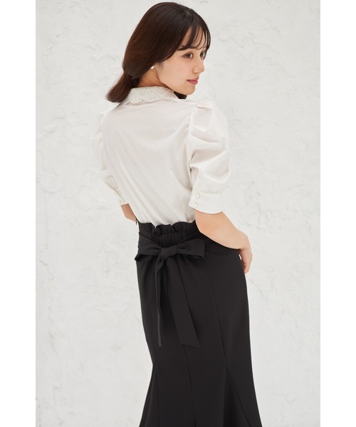tocco closet(トッコ クローゼット)の「【S・Mサイズ展開】後ろリボン付きマーメイドスカート(スカート・レディース・ブラック/ブラウン/ベージュ・M/S)」の20枚目の写真