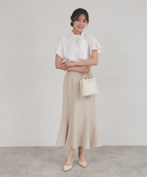 tocco closet(トッコ クローゼット)の「【S・Mサイズ展開】後ろリボン付きマーメイドスカート(スカート・レディース・ブラック/ブラウン/ベージュ・M/S)」の9枚目の写真