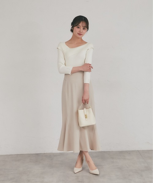 tocco closet(トッコ クローゼット)の「【S・Mサイズ展開】後ろリボン付きマーメイドスカート(スカート・レディース・ブラック/ブラウン/ベージュ・M/S)」の13枚目の写真