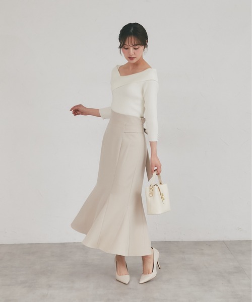 tocco closet(トッコ クローゼット)の「【S・Mサイズ展開】後ろリボン付きマーメイドスカート(スカート・レディース・ブラック/ブラウン/ベージュ・M/S)」の11枚目の写真