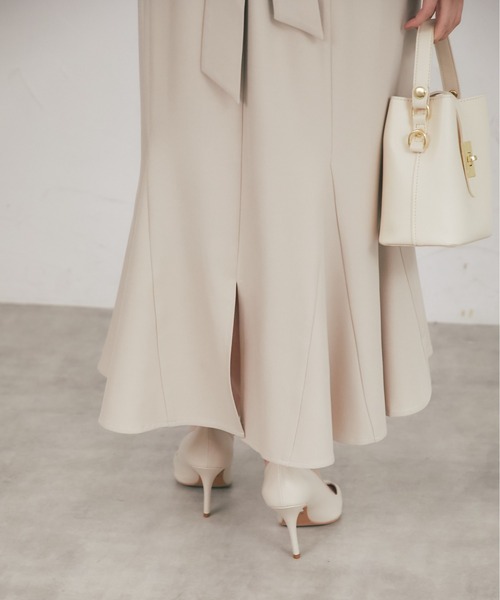 tocco closet(トッコ クローゼット)の「【S・Mサイズ展開】後ろリボン付きマーメイドスカート(スカート・レディース・ブラック/ブラウン/ベージュ・M/S)」の16枚目の写真