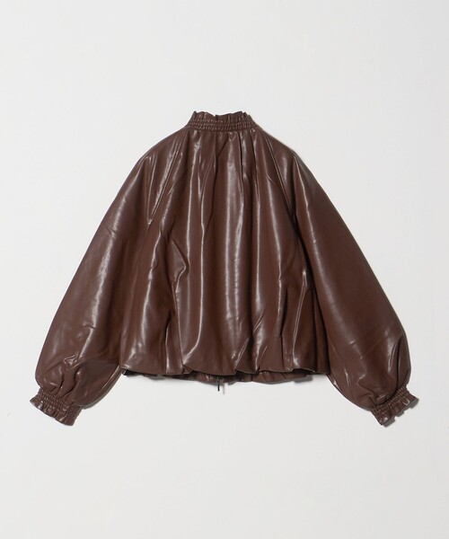 MARILYN MOON マリリンムーン ノーカラーレザージャケット　美品　黒 マリリンムーン MARILYN MOON MARILYN MOON ブルゾン soft eco