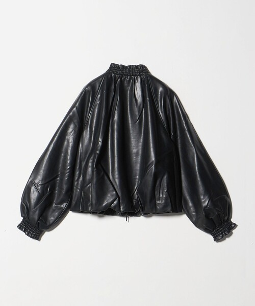 Marilyn Moon＞レザー ライク ギャザー ブルゾン（ブルゾン