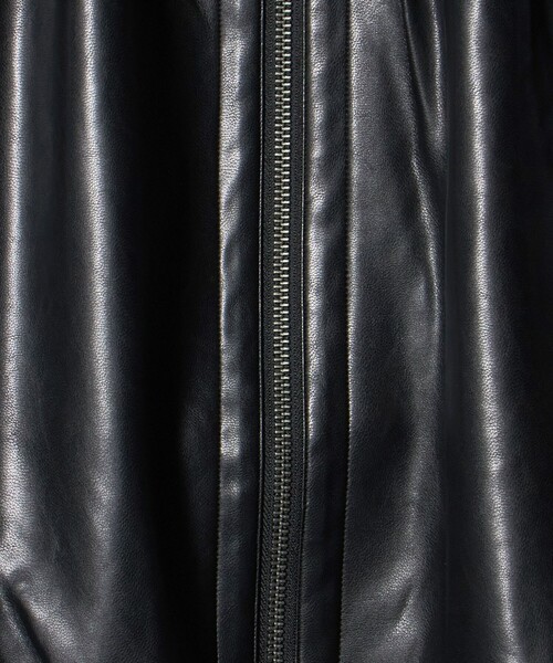 Marilyn Moon＞レザー ライク ギャザー ブルゾン（ブルゾン